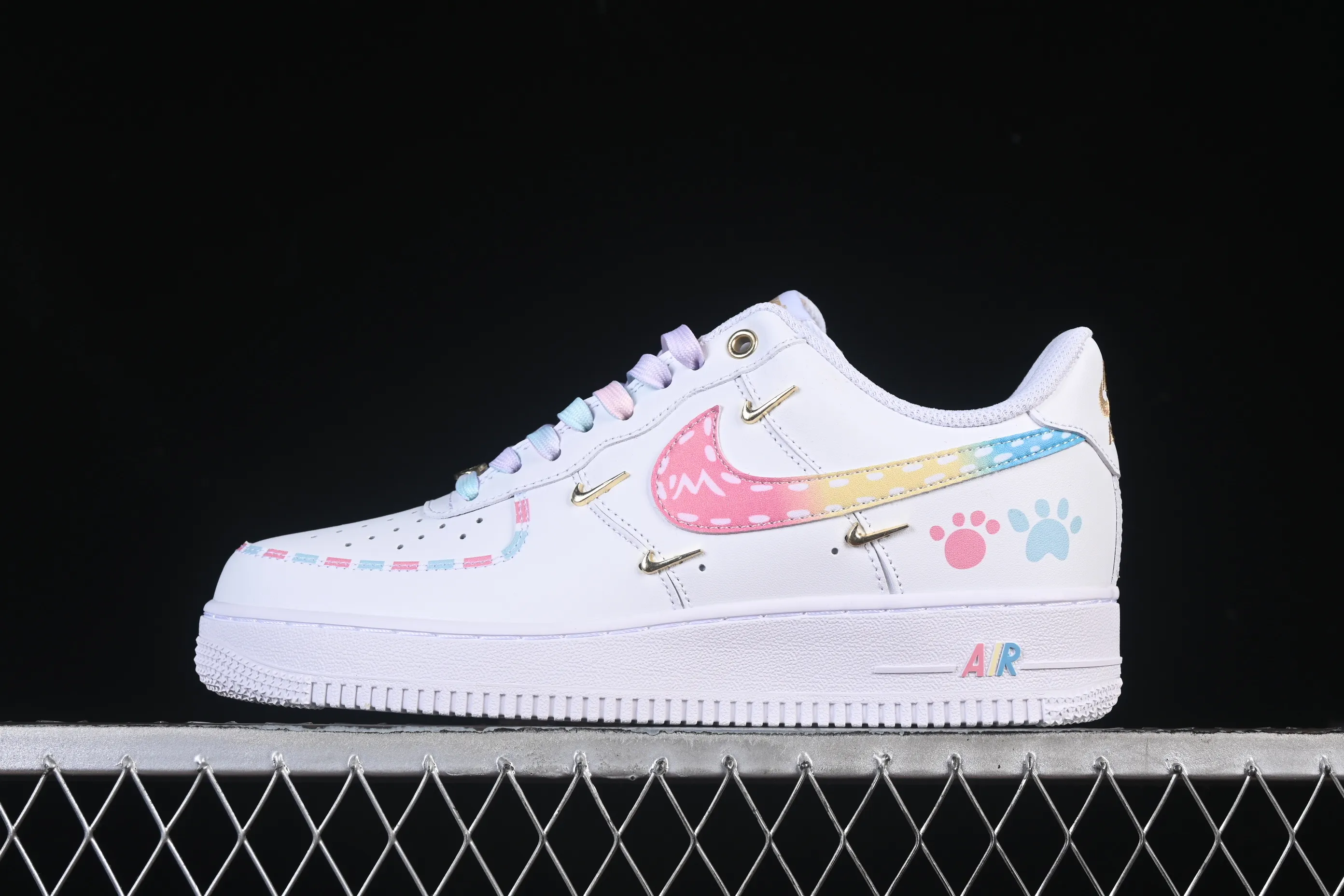 All categories Nk Air Force 1 Air Force series Nk Air Force 1 Low Air Force low top Nike Air Force 1'07 Low Four hook rainbow cake Air Force 1 low top casual sneakers ZH0316-115